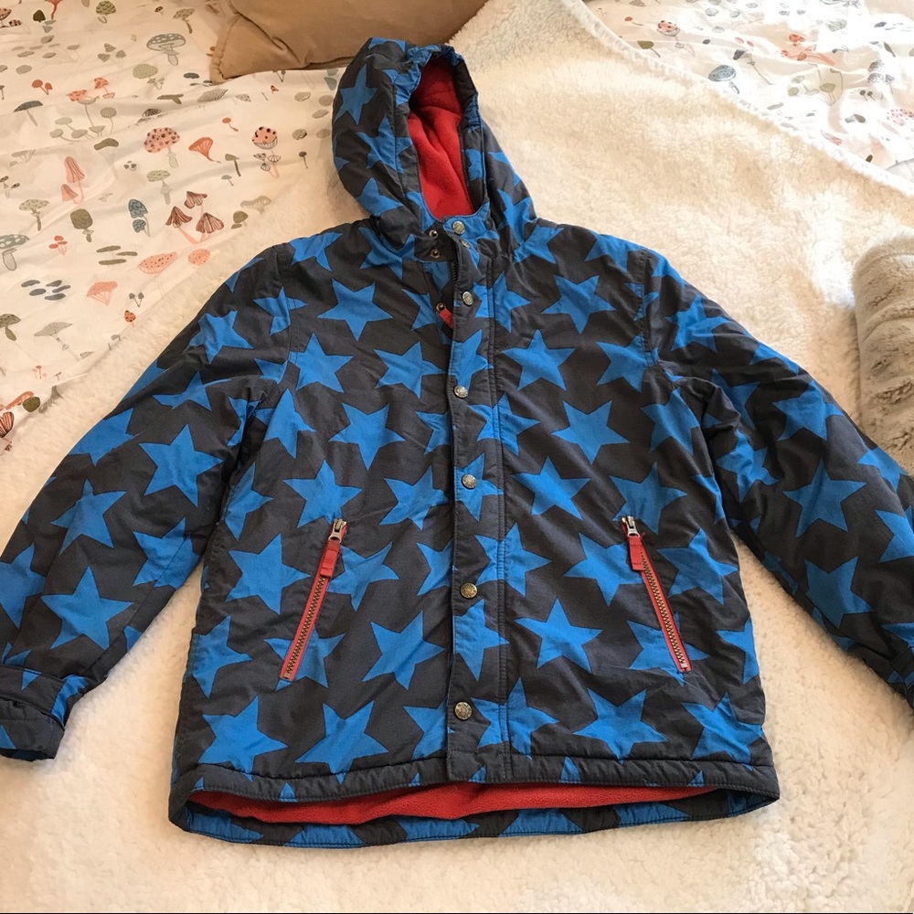 Mini Boden Fleece Lined Winter Jacket.  Kids size 11-12 years.  Like New.